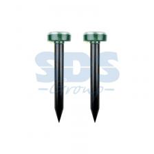 Набор ультразвуковых отпугивателей кротов (R 20м х2) на солнечной батарее REXANT, цена за 1 наб.