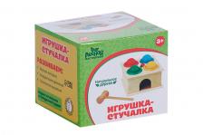 Стучалка квадратная "Божья коровка" 4 шарика: 3 см, молоточек