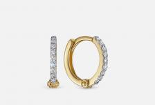 Серьги золотые Бриллиант 2 шт VESNA JEWELRY