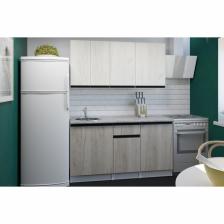 Кухонный гарнитур прямой «Паола нормал», 1500x600 мм, цвет белый/кантри/дуб грей/дуб браун