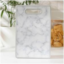 Доска разделочная пластиковая Доляна «Мрамор», 30x20 см, прямоугольная