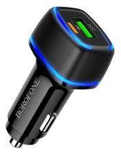 АЗУ BOROFONE BZ14A Mercury 1xUSB QC3.0, USB-C PD 20W, 3A, LED (черный)