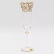 Набор бокалов Nike Флетна для шампанского золотистые 190 мл 6 шт