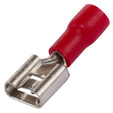 разъем DUWI РпИп 1,25-5-0,8 плоский female 10 шт красный