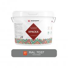 Краска резиновая интерьерная , RAL 7037, пыльно-серый, 2,4 кг - это высокоэластичный состав с высокими показателями устойчивости к эксплуатационной нагрузке. Идеально подходит для окрашивания бетона, газобетона, гипсокартона, дерева, ДСП, ДВП, кирпичных, зашпаклеванных, оштукатуренных поверхностей. Благодаря составу, краска образует дышащее, светопрочное покрытие, не препятствующее воздухообмену. Может использоваться как гидроизоляция, для декоративной отделки кирпичных и каменных стен. Эффективно используется при и ремонте зданий, поверхности которых склонны к образованию микротрещин, для первичной и ремонтной окраски крыш, цоколей и подвалов.