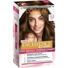 Лореаль Париж / L'Oreal Paris - Крем-краска для волос Excellence Cream 4.3 золотой каштан