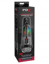 Мастурбатор с вибрацией PDX Elite ViewTube MAX View - Black Pipedream RD55323PD