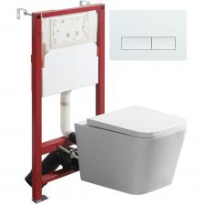 Подвесной безободковый унитаз TORNADO с инсталляцией и кнопкой смыва от немецкого бренда Agger - функциональное и эргономичное решение. Материал унитаза санфарфор отличается беспористой структурой, высокой прочностью и стойкостью к появлению пятен, гарантия от производителя 25 лет. Обтекаемая форма корпуса не позволяет скапливаться пыли. Отличительная особенность данной модели - смыв Торнадо (эффект водоворота), работает максимально бесшумно и эффективно, осуществляется даже небольшим количеством воды. Безободковая модель - отсутствие недоступных областей для уборки обеспечит простой уход и отсутствие посторонних запахов. В комплекте быстросъемная крышка-сиденье с функцией плавного закрывания Soft-close (микролифт), сиденье изготовлено из прочного материала - дюропласта, петли крышки-сиденья из нержавеющей стали. Скрытая система монтажа, цвет глянцевый белый. Инсталляция обеспечит минимальный уровень шума и максимальный уровень комфорта при эксплуатации. В комплект входят все необходимые крепления. Максимально допустимая нагрузка 400 кг. Объем смыва 3 и 6 литра позволяет экономить воду, снижая ее расход. Ширина рамы - 500 мм, глубина - 145/165 мм, высота - 1125/1325 мм. Материал - сталь. Кнопка смыва с механическим управлением отличается современным дизайном и гармонично дополнит интерьер. Выполнена в цвете глянцевый белый. Форма кнопок - прямоугольная, материал - пластик. Гарантия: 25 лет - унитаз, 10 лет - инсталляция, 2 года - кнопка смыва.