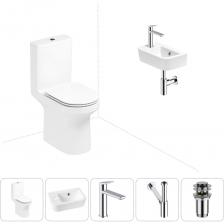 Комплексное предложение по специальной цене, включающее все необходимое для обустройства санузла или ванной комнаты.Готовое решение для туалетной комнатыЭлегантный вид напольного унитаза позволяет гармонично вписаться в интерьер современного санузла или ванной комнаты, наполняя его атмосферой роскоши и уюта.Санитарный фарфор Lavinia Boho имеет более твердую и гладкую поверхность, нежели сантехнический фаянс.Система антивсплеск увеличивает гигиеничность использования изделия и делает уборку более быстрой и простой.Компактная подвесная раковина Lavinia Boho One оптимально подходит для небольших ванных комнат или гостевых санузлов.Дизайнерская сантехника изготовлена в едином стиле: изделия прекрасно дополняют друг друга и формируют органичный тандем с элегантными аксессуарами.Внимание! Данная модель с левым – L-разворотом. Пожалуйста, убедитесь в правильности выбора нужной стороны.