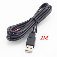 5 В USB 2.0 2-контактный 2-проводной разъем «сделай сам» USB-разъем «папа» Кабель-удлинитель для зарядки Шнур 0,3 м/1 м/2 м Разъем-адаптер m20