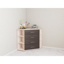 Комод ТЭКС угловой Катрин 7, венге/дуб молочный