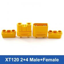 XT120 Разъем для зарядки литиевой батареи 2 + 6 60 А Высокоточный разъем «папа-мама» 2 + 4 с сигнальным штифтом Модель самолета Разъем для пайки