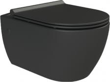 Унитаз подвесной Boheme Nero 961-SET-2-B с функцией биде, с крышкой-сиденьем с микролифтом