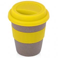 Стакан Oasis "Cafe", 350 мл, с силиконовой крышкой, цвет желтый