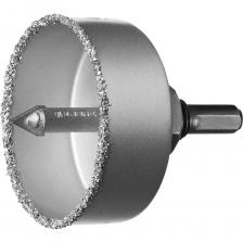 Коронка-чашка в сборе с державкой и сверлом ЗУБР Профессионал 67х25 мм, карбид-вольфрамовая крошка 33360-067_z01