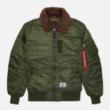 Мужская куртка бомбер Alpha Industries B-15 Mod Flight Faux Mouton Collar