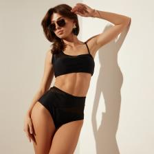 Купальник раздельный со вставками женский MINAKU, черный, размер 44