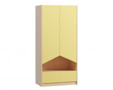 Распашной шкаф Пенни-2 Plywood Mustard
