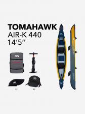 Надувной каяк Aqua Marina TOMAHAWK AIR-K, 440 см, Двухместный каяк, Оранжевый