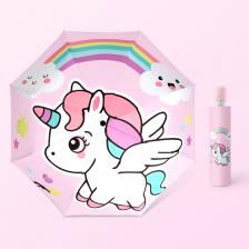 Детский автоматический зонт Unicorn черный