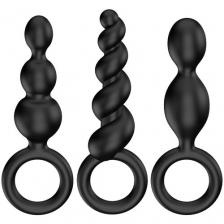 Satisfyer Набор анальных пробок Booty Call (Plugs) черный 3 см