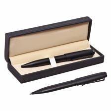 Ручка подарочная шариковая «Статус», в кожзам футляре, поворотная, корпус черный