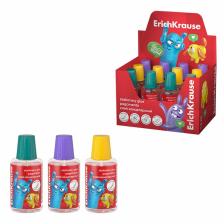 Клей канцелярский 20 мл, ErichKrause, EasyStick Jolly Friends, с кисточкой, микс