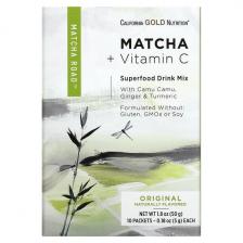 California Gold Nutrition, Матча Дорога, матча + витамин С - оригинальный продукт, 10 шт.