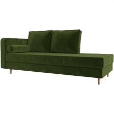 Кушетка Прайм левый (микровельвет зеленый) Лига Диванов 100881L