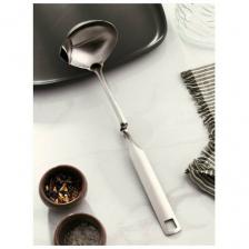 Половник Доляна Bend, 30x9 см, цвет серебряный