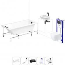 Комплексное предложение для обустройства ванной комнаты. Каждый элемент набора продуман и отвечает лучшим сантехническим решениям для ежедневного комфорта, максимальной гигиены и гарантирует надежный и безопасный монтаж. ВАННА ИЗ ЛИТЬЕВОГО АКРИЛА ОТ LAVINIA BOHO Акриловая ванна One производится в размерах от 140*70 до 180*80 см. Изделие монтируют к стене или встраивают в нишу. Плавное увеличение чаши ближе к изголовью и удобная пологая спинка позволяют максимально комфортно расположиться в купели. Широкие бортики ванны — идеальное место для часто используемых предметов гигиены. Усиленный армированный корпус отлично сохраняет форму и не деформируется при нагрузках и наполнении чаши горячей водой. ПРОЧНЫЙ КАРКАС ИЗ СТАЛИ Ванна монтируется на усиленный стальной каркас и стабилизируется креплениями к стене. Конструкция надежно фиксирует чашу и равномерно распределяет динамическую нагрузку до 500 кг. Регулировка опор по высоте нивелирует перепады уровня пола на различных поверхностях. СИФОН С ПОВЫШЕННОЙ ФУНКЦИОНАЛЬНОСТЬЮ Автоматический слив-перелив Useful Extras от Wellsee с донным клапаном click-clack и съемной накладкой на перелив изготовлен из полипропилена повышенной прочности. Накладка на перелив и крышка донного клапана выполнены из латуни. Функция верхней очистки позволяет с легкостью устранять возможные засоры, а плоский гидрозатвор служит барьером для неприятных канализационных газов и занимает минимум места под ванной. ПОДГОЛОВНИК НА САМОКЛЕЯЩЕЙСЯ ЛЕНТЕ Подголовник на ванну от Wellsee из вспененного полиуретана с гелевой структурой гипоаллергенен и безопасен для здоровья человека. Благодаря волнообразной форме и высокой эластичности подушка мгновенно адаптируется к изгибам тела, равномерно распределяет нагрузку в шейно-воротниковой зоне. Поверхность изделия не впитывает влагу и запахи, что гарантирует высокий уровень гигиены и износостойкость при продолжительном контакте с водой. ПОДВЕСНОЙ УНИТАЗ LAVINIA BOHO СО 100% ОТКРЫТЫМ КРАЕМ Безободковая чаша One из санфарфора со скрытым креплением обладает повышенной прочностью и износостойкостью, не скапливает грязь и сокращает рост бактерий. Стенки качественно омываются с первого смыва без брызг, что обеспечивает 100% гигиеничность и простоту в уходе за изделием. При мощном каскадном смыве выделения сразу попадают в воду и блокируются жидкостью, минимизируя распространение неприятных запахов. Сиденье с крышкой из дюропласта со встроенными в петли демпферами опускаются мягко и бесшумно. Установить или снять конструкцию можно всего за несколько секунд одним нажатием. Изделие выдерживает нагрузку до 400 кг и имеет более 100.000 циклов открывания/закрывания. УНИВЕРСАЛЬНАЯ ИНСТАЛЛЯЦИЯ С БЕСШОВНЫМ БАЧКОМ Инсталляционная система Lavinia Boho Relfix с универсальным креплением позволяет производить не только стандартный «прямой» монтаж рамы к стене, но и осуществлять «поворотный» монтаж, вплоть до установки в угол помещения. Цельнолитой бачок системы изготовлен из долговечного полимерного материала HDPE и изолирован от конденсационной влаги. Все соединительные элементы бачка для подключения инсталляции к трубопроводу изготовлены из латуни. ДИСПЕНСЕР ДЛЯ ДЕЗОДОРАЦИИ Дозатор для дезинфицирующих средств поддерживает гигиену унитаза и аромат свежести в туалетной комнате. При каждом смыве с водой поступает одинаковое количество дезинфицирующего средства, которое равномерно распределяется по чаше унитаза. УЛЬТРАТОНКАЯ КЛАВИША СМЫВА Клавиша изготовлена из высококачественного пластика с антибактериальным покрытием SanitiZed и легко очищается от загрязнений. Механизм активации смыва рассчитан на 200.000 циклов (или 15 лет бесперебойной работы). ЗВУКОИЗОЛЯЦИОННАЯ ПАНЕЛЬ Шумоизоляционная пластина Lavinia Boho RelFix снижает шум воды, сливаемой из бачка инсталляционной системы. Дополнительно панель служит амортизирующей прослойкой между керамикой и плиткой и защищает поверхности от повреждений. УМЫВАЛЬНАЯ ЗОНА С КЕРАМИЧЕСКОЙ РАКОВИНОЙ LAVINIA BOHO Готовое дизайнерское решение умывальной зоны в едином стиле включает: — накладную тонкостенную раковину Bathroom Sink Slim из санфарфора 54*35,5 см;