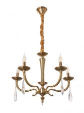 Люстра BayerLux «Бешо», 5x40 Вт, Е14, бронза, 60x60x45(+50) см