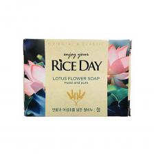 Парфюмированное туалетное мыло с маслом рисовых отрубей и лотосом Lion Rice Day Soap Cheong
