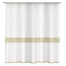 Штора для ванны Fora Stone Natural 1800х1800 мм полиэстер белая/бежевая (FOR-STN203NAT)