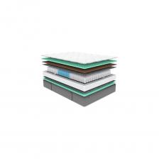 "Матрас Релакс С500 обладает практичным двусторонним исполнением и микромассажным воздействием. Модель рассчитана на нагрузку до 120 кг на спальное место и соответствует классической средней жёсткости, которая будет оптимальна для большинства людей. Матрас располагает двумя видами слоёв. Более плотную сторону представляет тандем из пены и кокоса, сторона с более анатомичными свойствами реализована при помощи конволюторной пены. Природная койра кокоса формирует достаточно жёсткое дышащее полотно, обеспечивая правильную поддержку для спины. Конволюторная пена – рельефный умеренно-мягкий наполнитель, оказывает микромассажное воздействие на тело человека. Пена и кокос – экологически чистые наполнители, обладающие безопасным для человека составом. Они не скапливают пыль и гипоаллергенны. В свою основу матрас получил систему 3 Zone с 512 пружинами на спальное место. Механизм примечателен зональностью, которая учитывает анатомию тела. Области с повышенной нагрузкой усилены более плотными пружинами, в то время как менее нагружаемые районы располагают спиралями помягче. Чехол модели из мягкого трикотажа бережно простёган. В качестве наполнителя используется синтепон в союзе с пеной Balance. В результате формируется мягкая и в то же время упругая стёжка. Спанбонд, входящий в состав покрытия, усиливает прочность чехла. Все вместе слои формируют 4D Original – четырёхслойную обивку повышенного комфорта. Бурлет матраса дополнен практичными ручками.