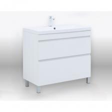 Тумба под раковину Aquanet Нота New - элегантная тумба станет практичным дополнением ванной комнаты. Изделие выполнено из влагостойкой ЛДСП с ламинатным покрытием, что обеспечивает устойчивость к повышенной влажности. Имеет два вместительных ящика с бесшумными направляющими скрытого типа. Плавная система доводки для комфортного использования. Удобная интегрированная ручка на фасадах.