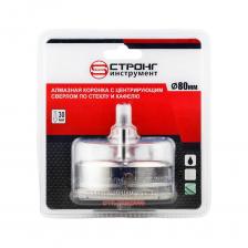 Алмазная коронка с центрирующим сверлом по стеклу и кафелю Strong. Коронка применяется для сухого и мокрого высверливания отверстий в кафеле, плитке, керамике, в мягкой напольной и настенной плитке. Алмазное напыление, нанесенное посредством вакуумной пайки, режущая кромка обеспечивает плавное засверливание и скорость сверления. Внимание, изображение товара может отличаться от реального! Верные параметры указаны в технических характеристиках товара.