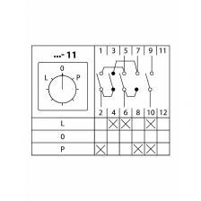 Кулачковый переключатель КПУ11-40/11 (реверс) TDM, цена за 1 шт