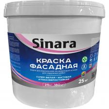 Высокопрочная фасадная краска: долговечная, супер-белая, глубоко-матовая, экологически безопасная, сертифицирована для детских и медицинских учреждений, пожаробезопасна, с высокой укрывистостью, паропроницаемая. Тиксотропная - не растекается при нанесении. Предназначена для окраски фасадов зданий и сооружений по минеральным поверхностям (бетонные основы, цементные и гипсовые штукатурки, прочным поверхностям. Ранее окрашенным водно-дисперсионными красками). Краска пригодна для отделочных работ внутри помещений, в том числе и с повышенной влажностью. Образует ровное матовое влагостойкое покрытие идеальной белизны с высокой адгезией. Перед окраской поверхность необходимо загрунтовать грунтовкой глубокого проникновения ТМ «Sinara». КОЛЕРОВКА: Для получения желаемого оттенка, краску можно колеровать ручным или машинным способом пигментными пастами на водной основе. РАСХОД: 6-8 м2/кг по ровной подготовленной поверхности. СОСТАВ: Вода, акриловая дисперсия (турецкий латекс), микрокальцит (молотый мрамор), диоксид титана, функциональные добавки, тарный консервант. ВРЕМЯ ВЫСЫХАНИЯ: Время высыхания на отлип 1-2 часа, нанесение следующего слоя через 6-12 часов. Полные эксплуатационные характеристики покрытие приобретает через 28 суток.