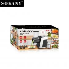 Sokany 5 в 1 электрический кухонный комбайн 1000 Вт черный