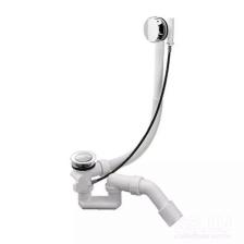 Слив-перелив п/автомат WIRQUIN для ванны с внешним кабелем L=700 мм регулируем.сифоном, вентиль и клапан латунь, с гофротрубой, хром