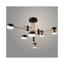 Люстра РОСТОК P536-6 BK+FGD черный/золото LED 48W 4000K d800, ZOK22 988014117