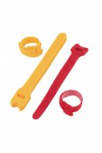 Хомут-липучка 135х14 мм (ДхШ) Hyperline Хомут для кабеля, липучка с мягкой застежкой, 135x14 мм, цвет в ассортименте (10 шт.) [WASN-135-mix-10]