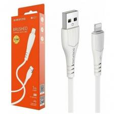 Кабель USB - Lightning Borofone BX37 Wieldy, цвет белый