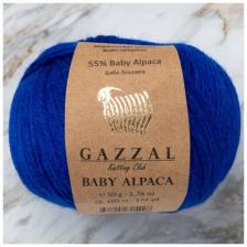 Пряжа GAZZAL Baby Alpaca, 55 % альпака, 45 % мериносовая шерсть, 50 г, 160 м, 5 шт., василек (46010)
