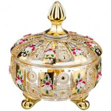 Lefard Конфетница Gold Glass, 12 см, 12х12 см, 0.7 л, 1 шт., золотистый