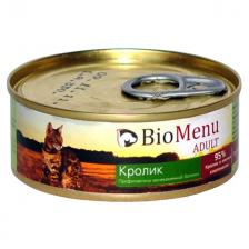 корм для кошек Био Меню паштет с кроликом банка 100г