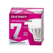 Светодиодная лампа MR16 ОНЛАЙТ 61 134 OLL-MR16-7-230-6.5K-GU5.3, цена за 1 шт.