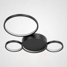 Потолочная LED люстра в виде колец Twine 4 Rings Black ImperiumLoft Twine01 (204612-26)