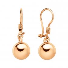 Серебряные серьги с позолотой